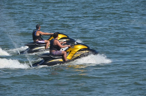 jet skiing